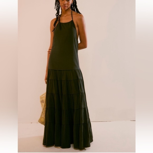 NWT Somewhere Sunny Drop Waist Maxi Dress size M - Picture 1 of 7